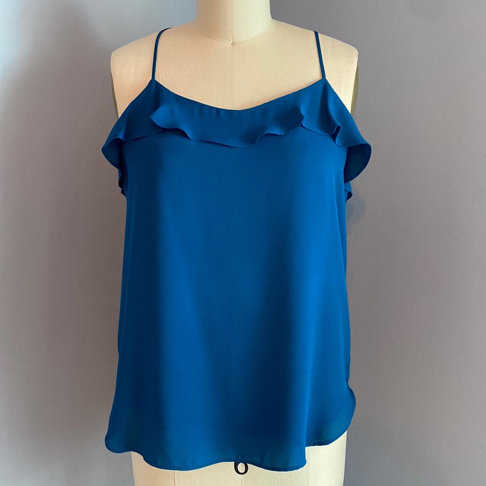 Loft blue tank top blouse size XS